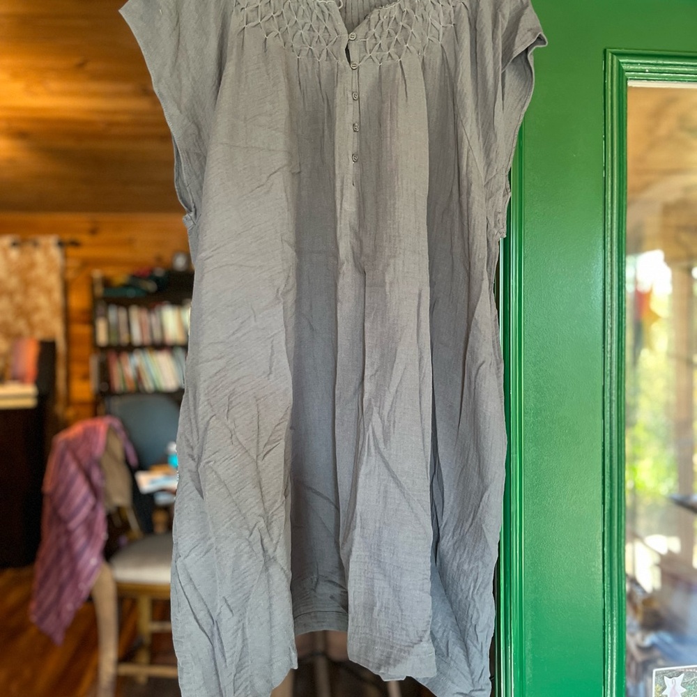 Gray Short Sleeve Dress